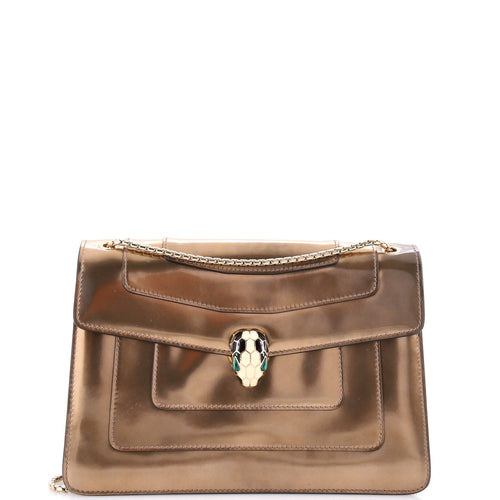 BVLGARI Serpenti Forever Shoulder Bag Patent Medium