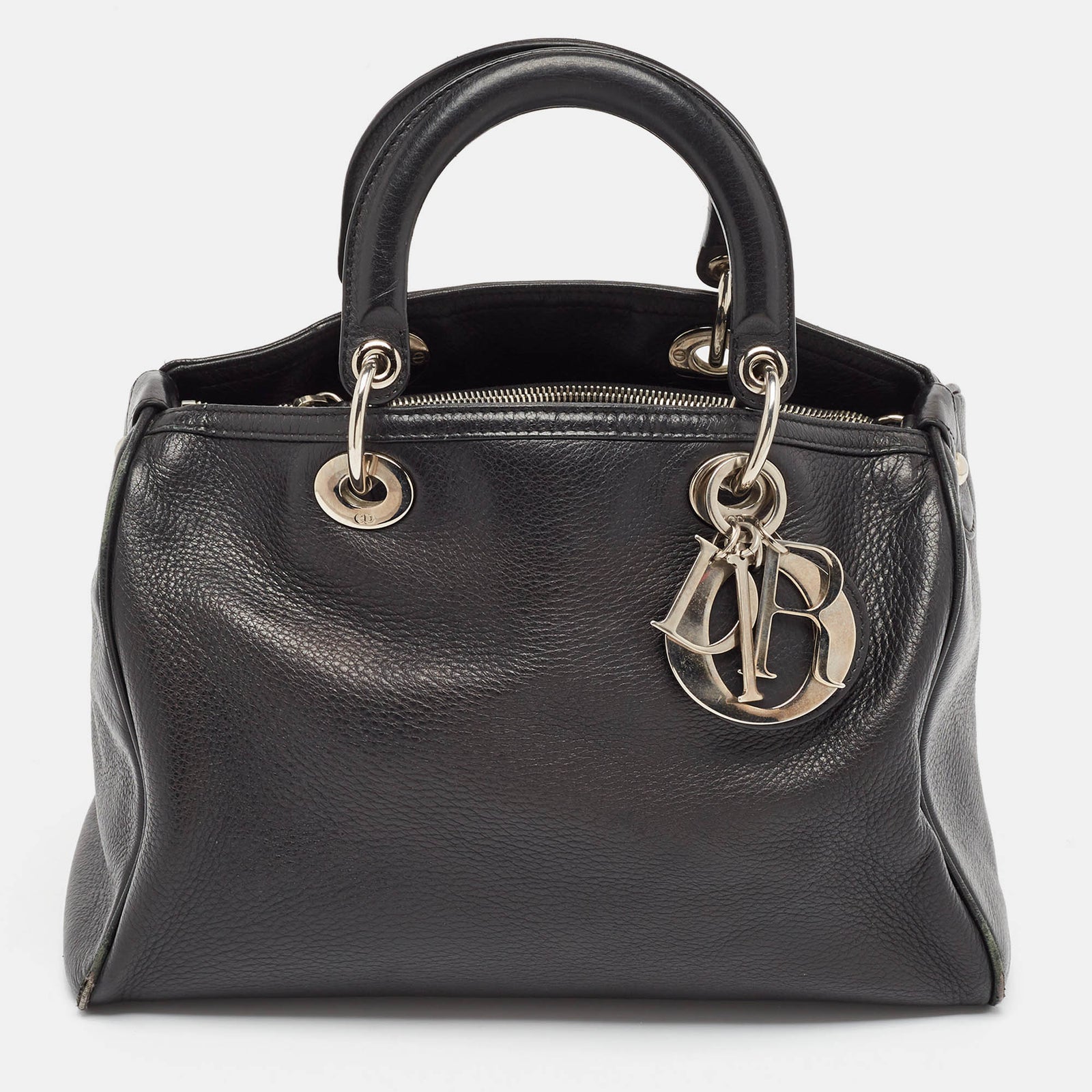 Dior Black Leather Diorissimo Satchel