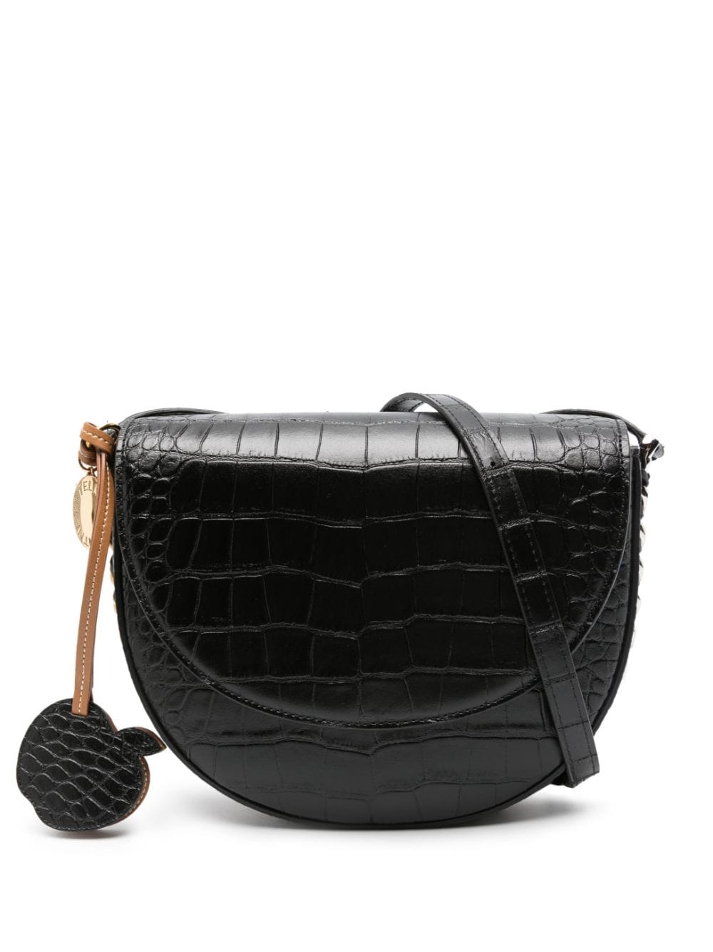 Stella Mccartney Women's Embossed Crocodile Effect Bag in Black | Size UNICA | 7B0006WP0277
