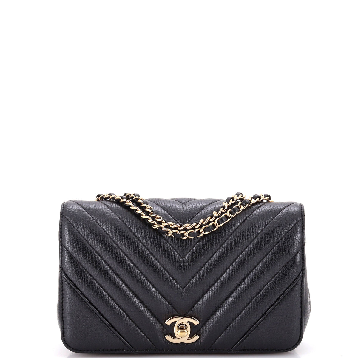 Chanel CHANEL Statement Flap Bag Chevron Calfskin Mini