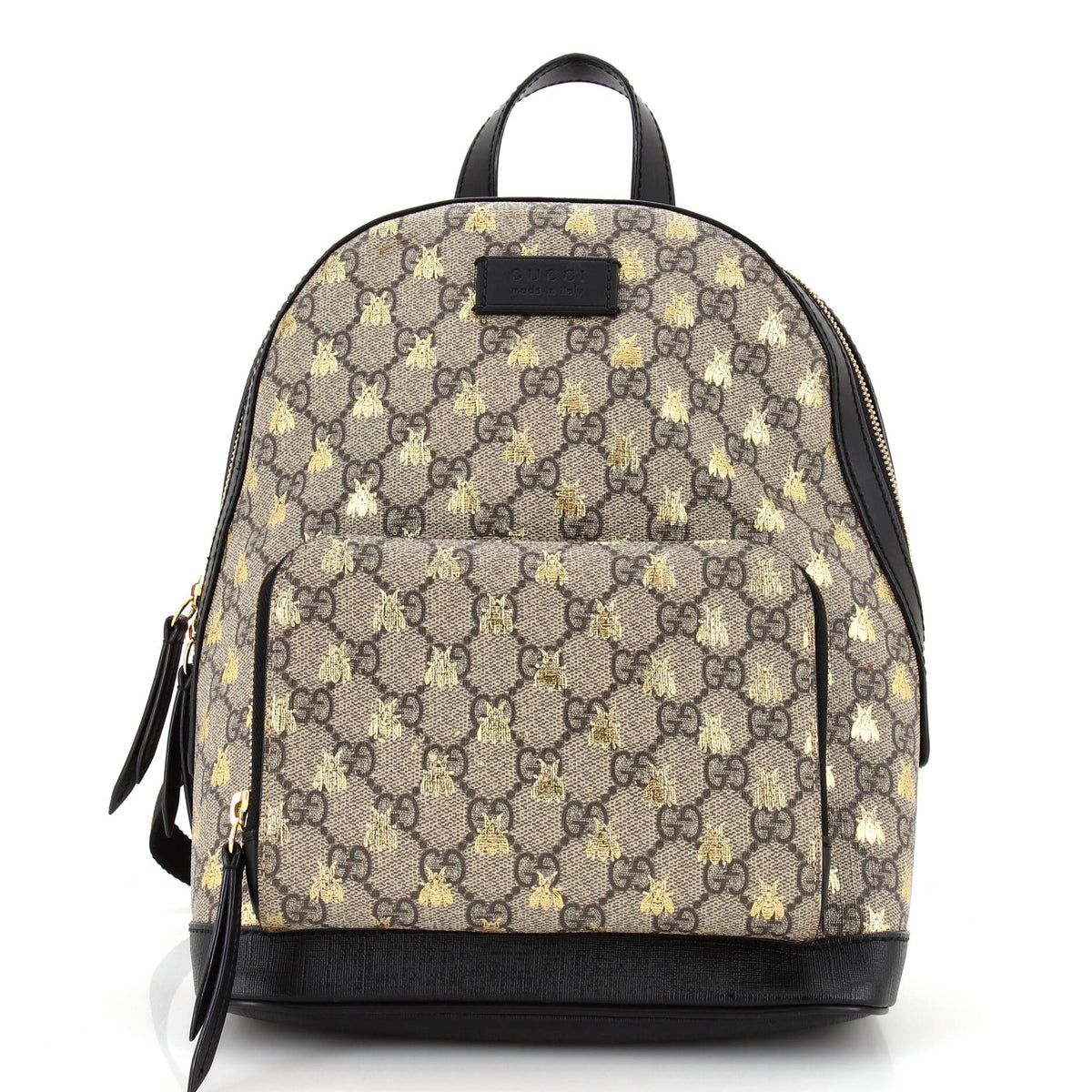 Gucci GUCCI Zip Pocket Backpack Printed GG Coated Canvas Small