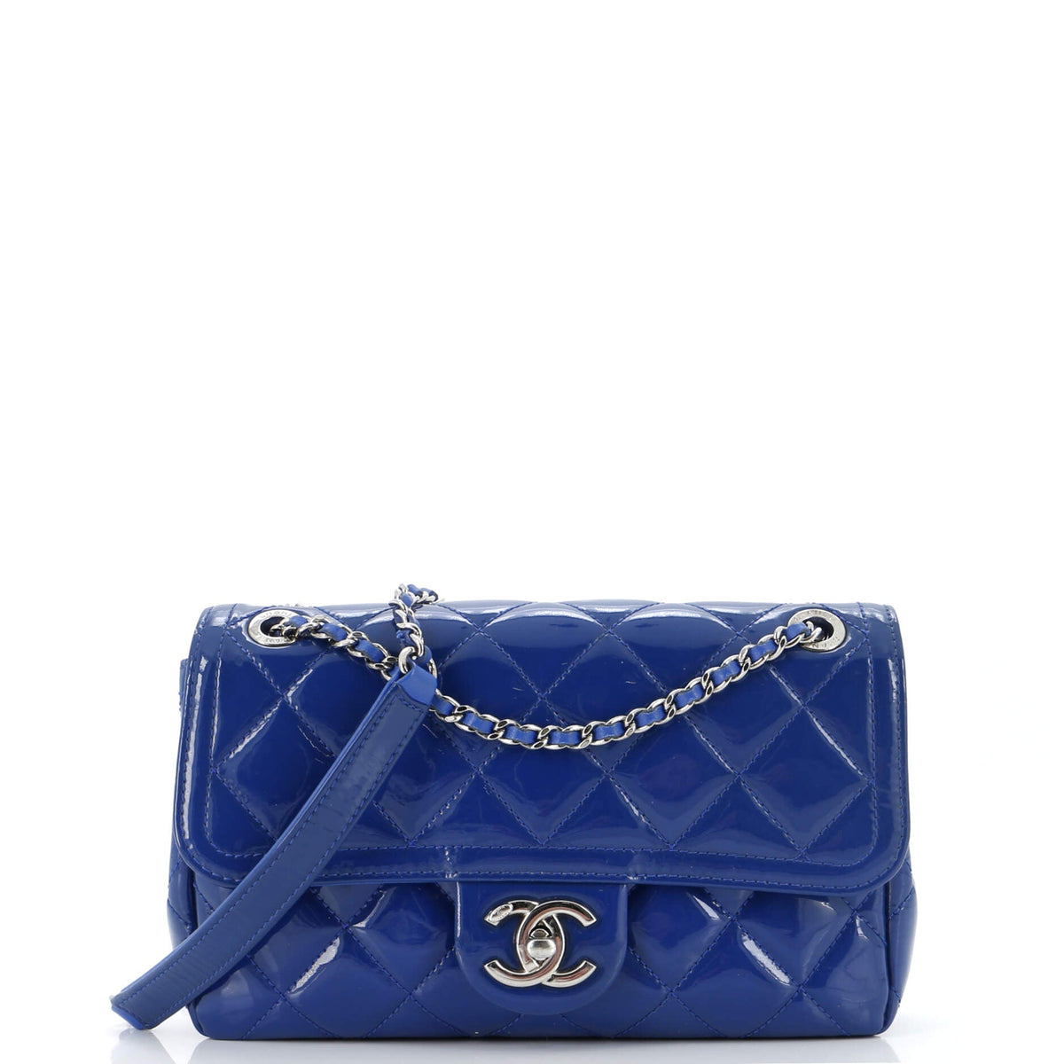 Chanel CHANEL Coco Shine Flap Bag Quilted Patent Small