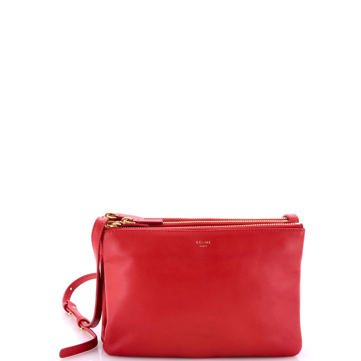 Celine CELINE Trio Crossbody Bag Leather Small