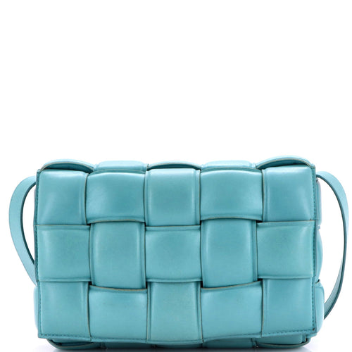 Cassette Crossbody Bag Padded Maxi Intrecciato Leather Small