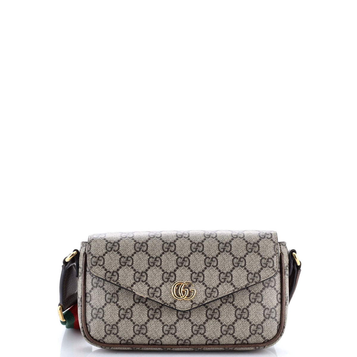 Gucci GUCCI Ophidia Envelope Flap Shoulder Bag GG Coated Canvas Mini
