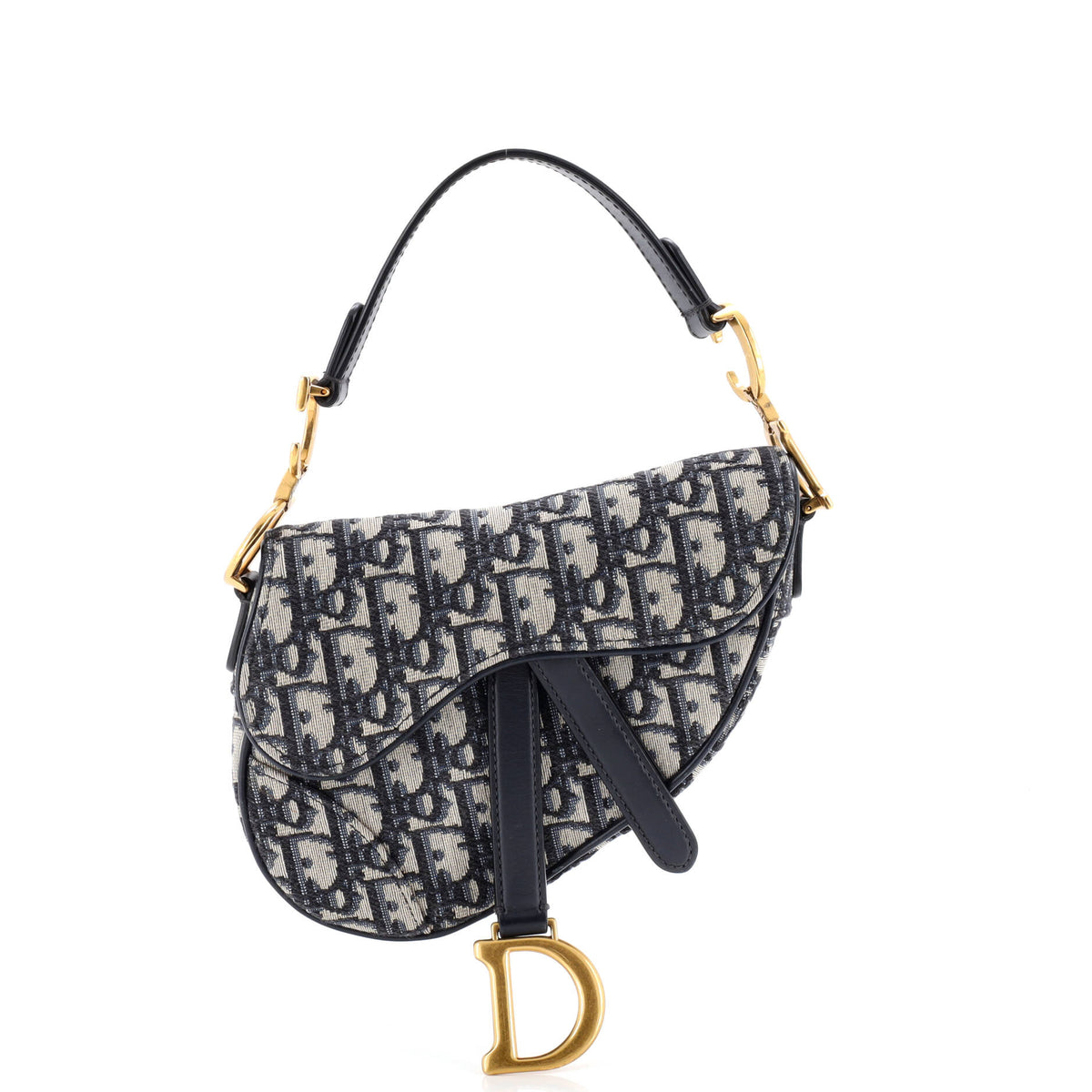 Christian Dior Saddle Handbag Oblique Canvas Mini