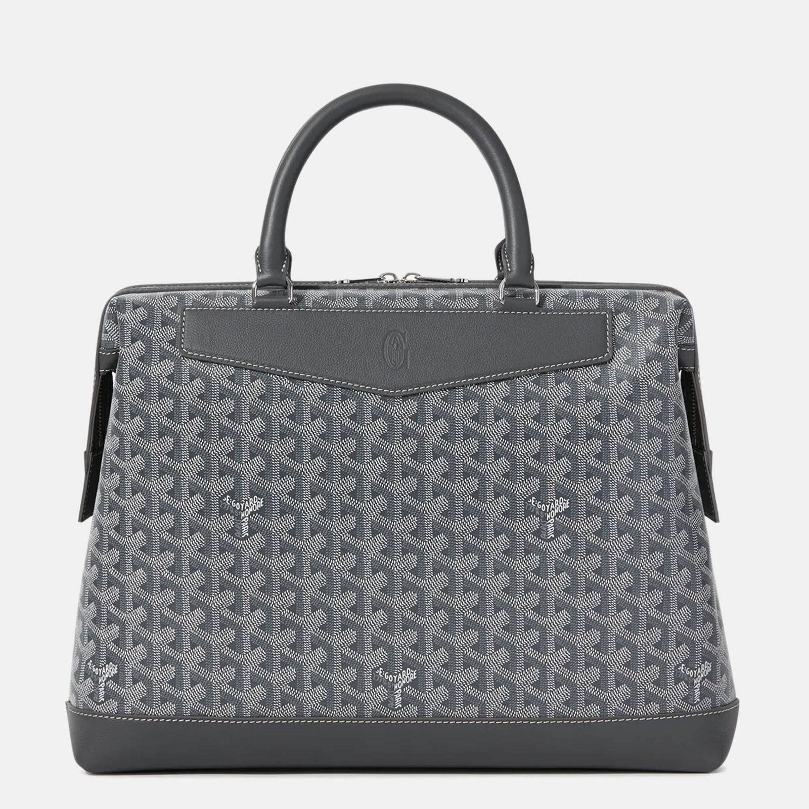 Goyard Grey Leather and Signature Canvas Cisaplin Document Case