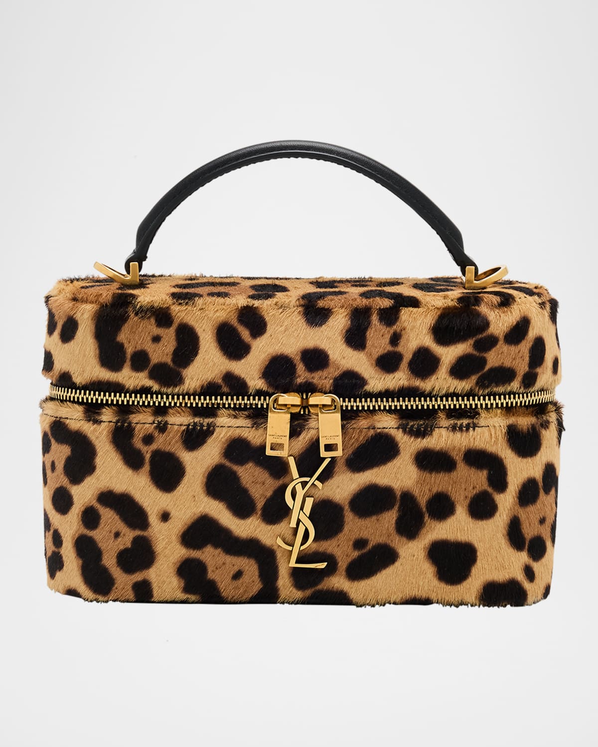 Saint Laurent YSL Vanity Bag in Leopard-Print Calf Hair