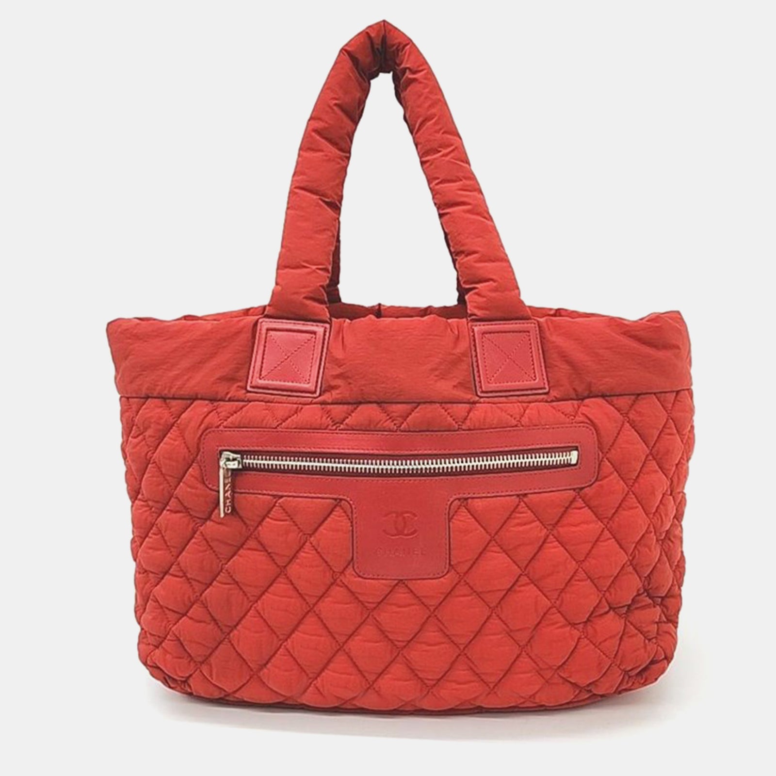 Chanel Red Fabric Coco Cocoon Tote Bag