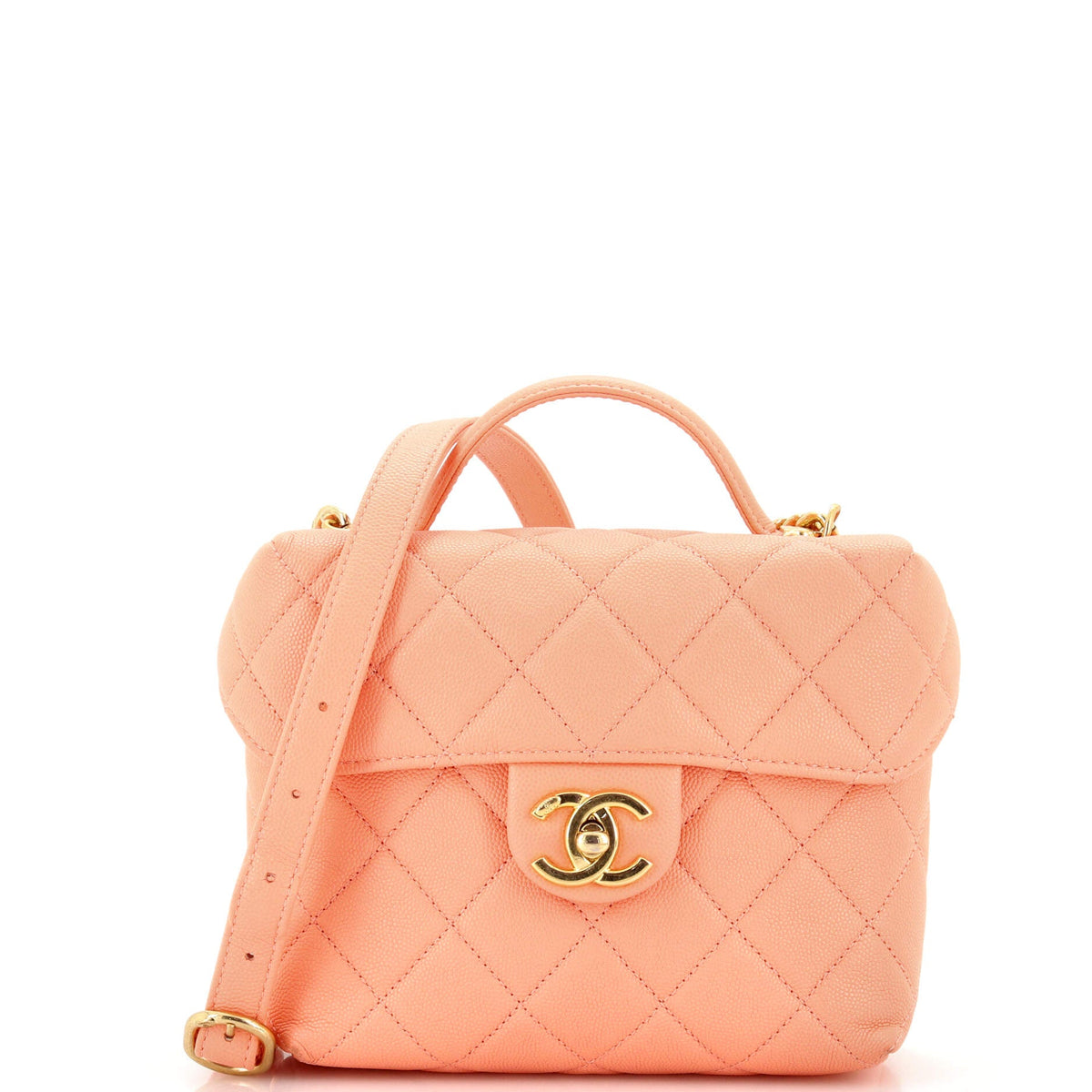 Chanel CHANEL Handy Box Vanity Case Quilted Caviar