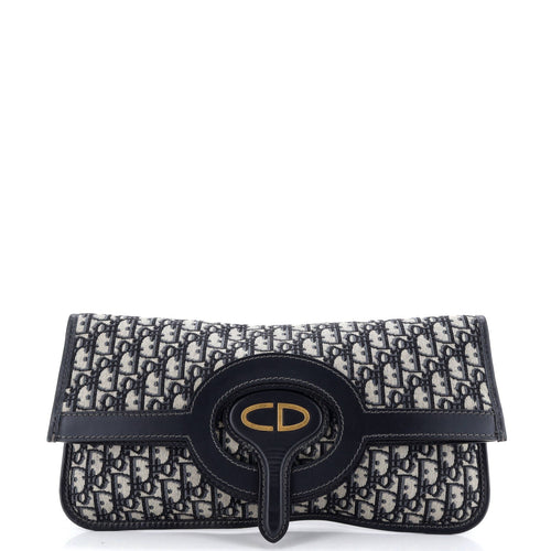 Fold Over Clutch Oblique Canvas