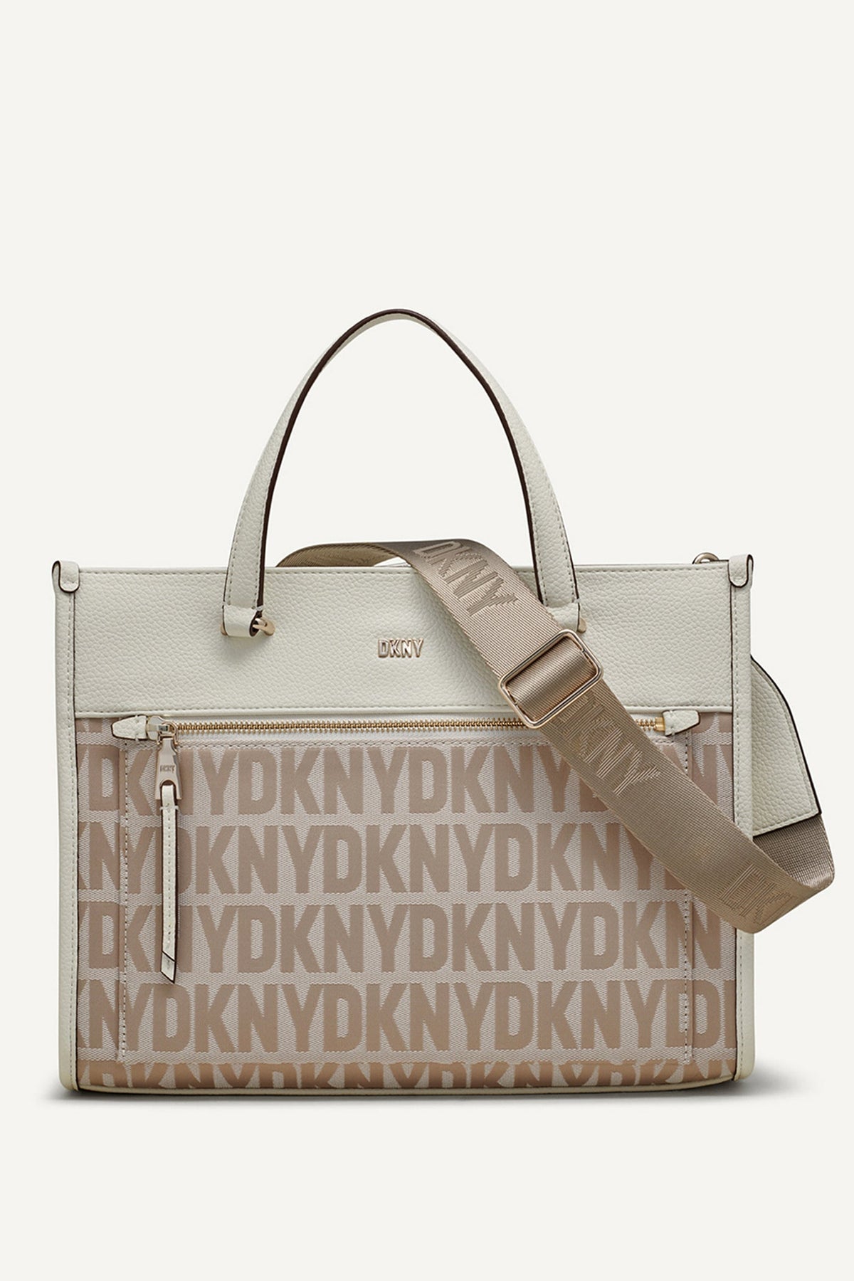 DKNY Women's Zoie Logo Tote in Beige