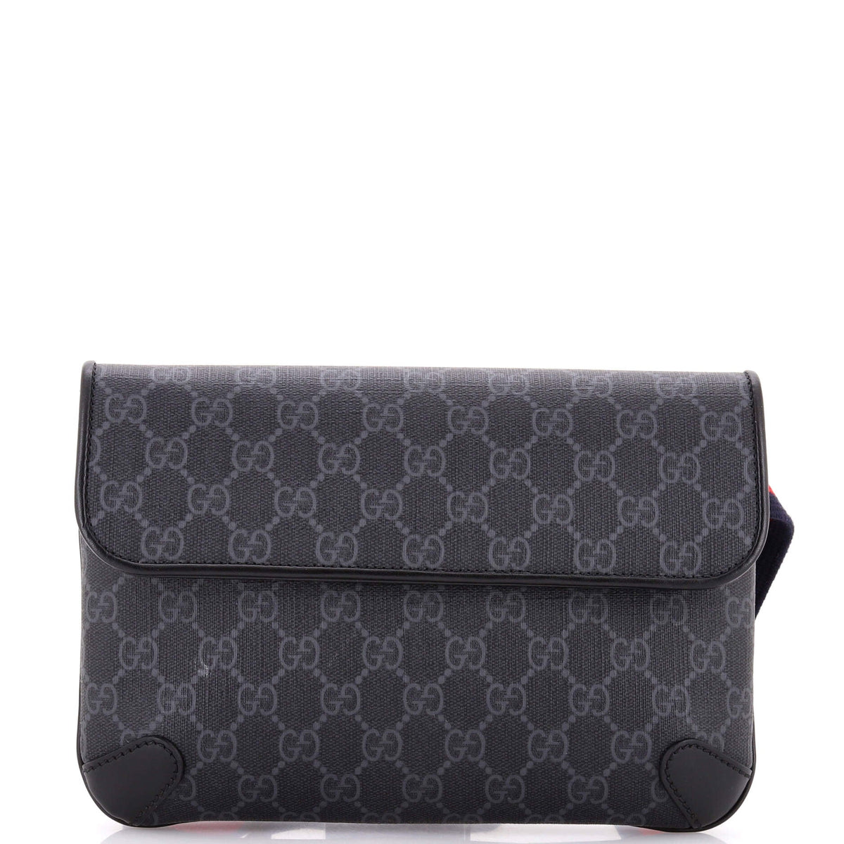Gucci GUCCI Web Flap Belt Bag GG Coated Canvas