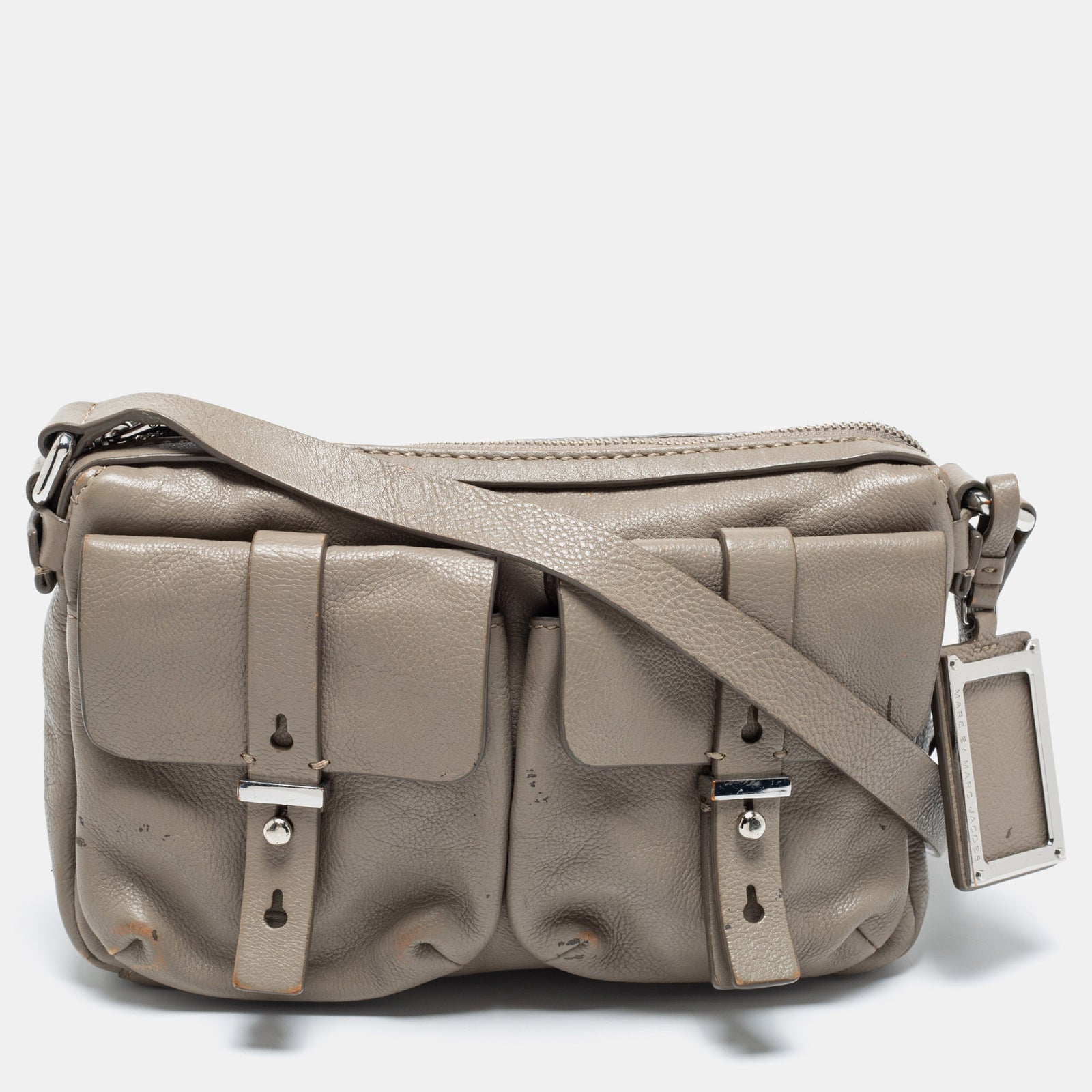 Marc By Marc Jacobs Grey Leather Crossbody Bag