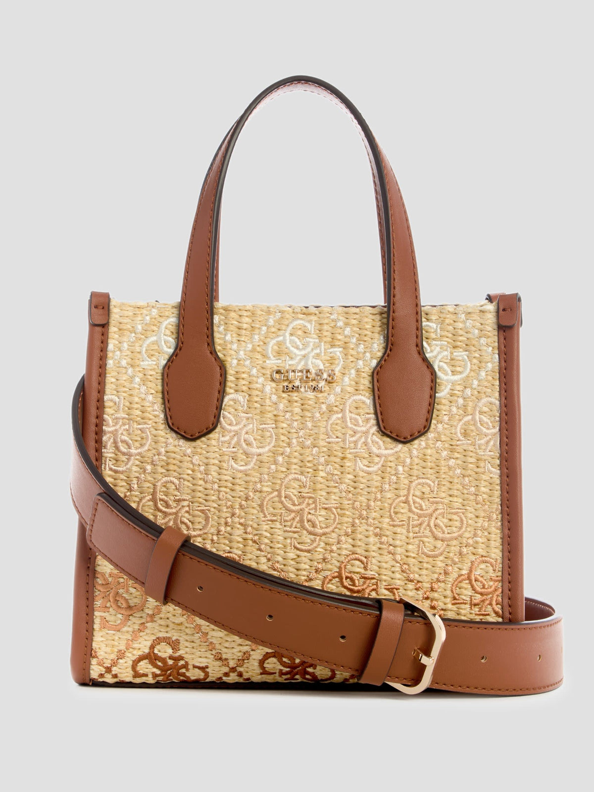 Guess Silvana Raffia Mini Tote
