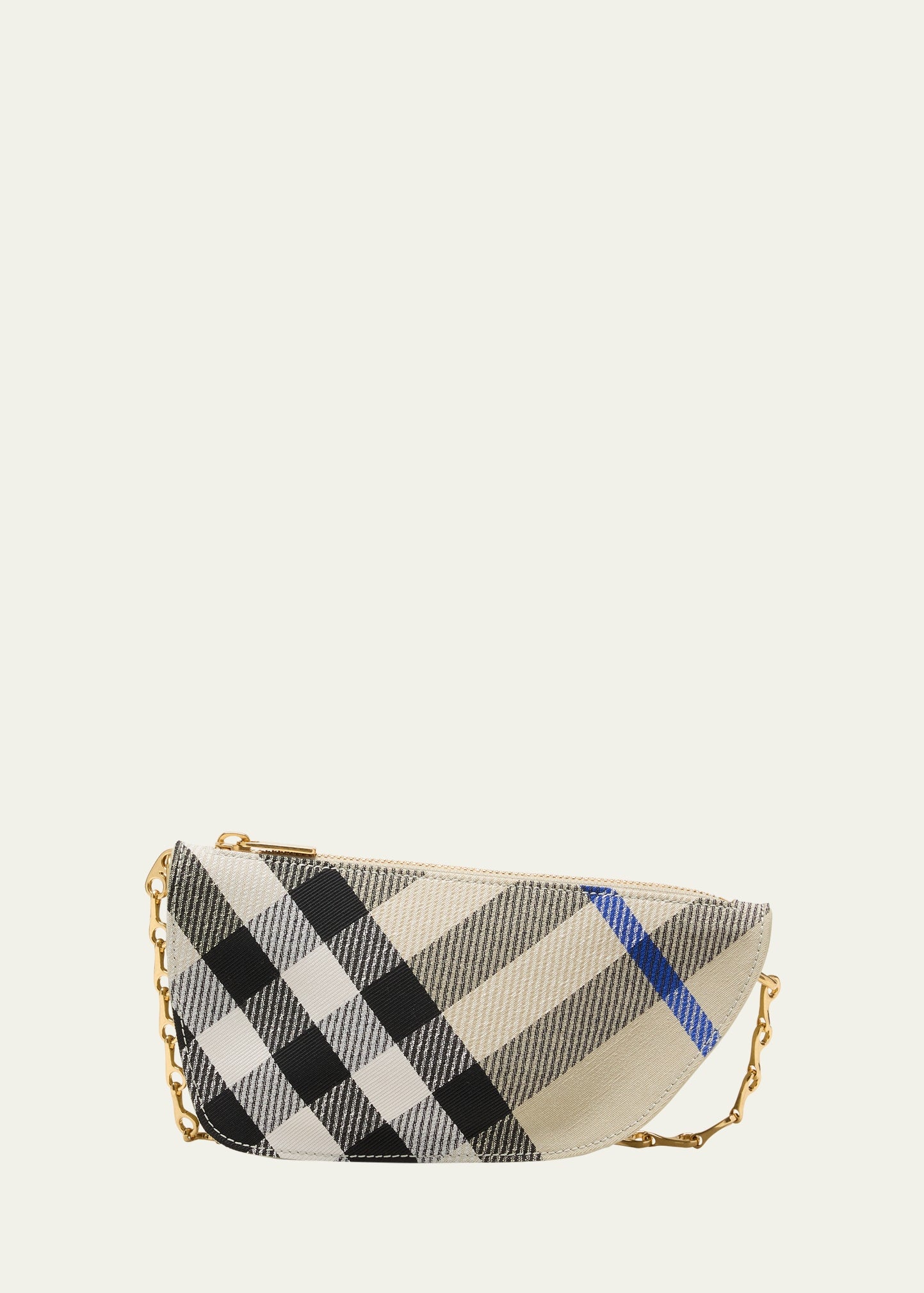 Burberry Shield Micro Check Crossbody Bag