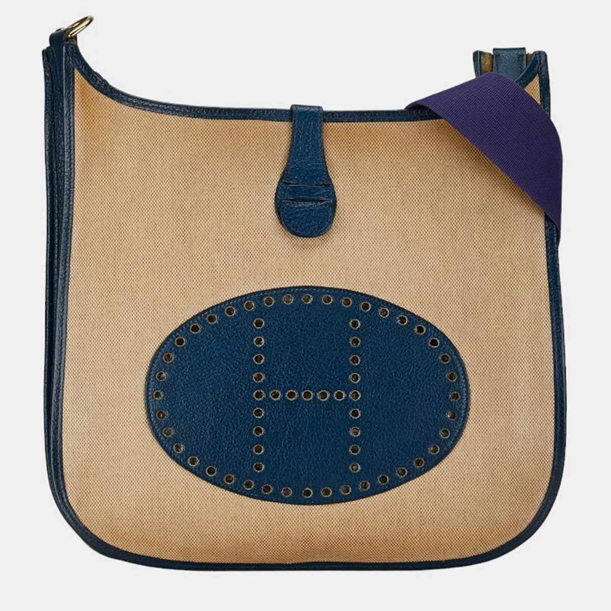 Hermès Brown Toile Canvas Evelyne I GM Bag