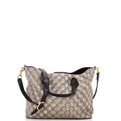 GUCCI Convertible Soft Tote Printed GG Coated Canvas Small