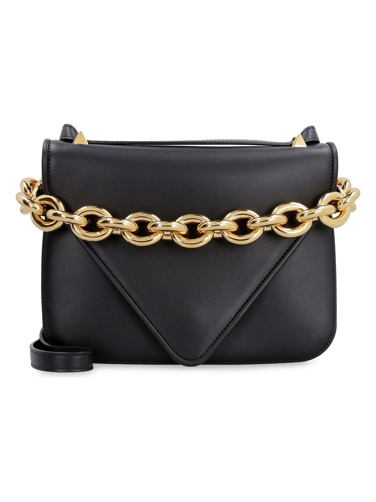 Bottega Veneta Women's Mount Leather Envelope Bag in Black | 667399V12J0 Color 8425