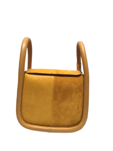 Women's Wonton 20 Calf Hair Bag in Yellow | WONTON20TWOTONECALFHAIR Color CHAITEA