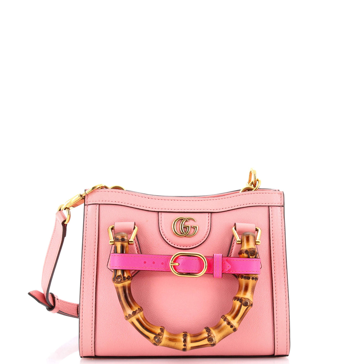 Gucci GUCCI Diana NM Bamboo Handle Tote Leather Mini