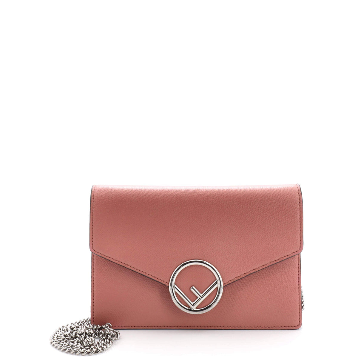 Fendi FENDI F is Envelope Wallet on Chain Leather