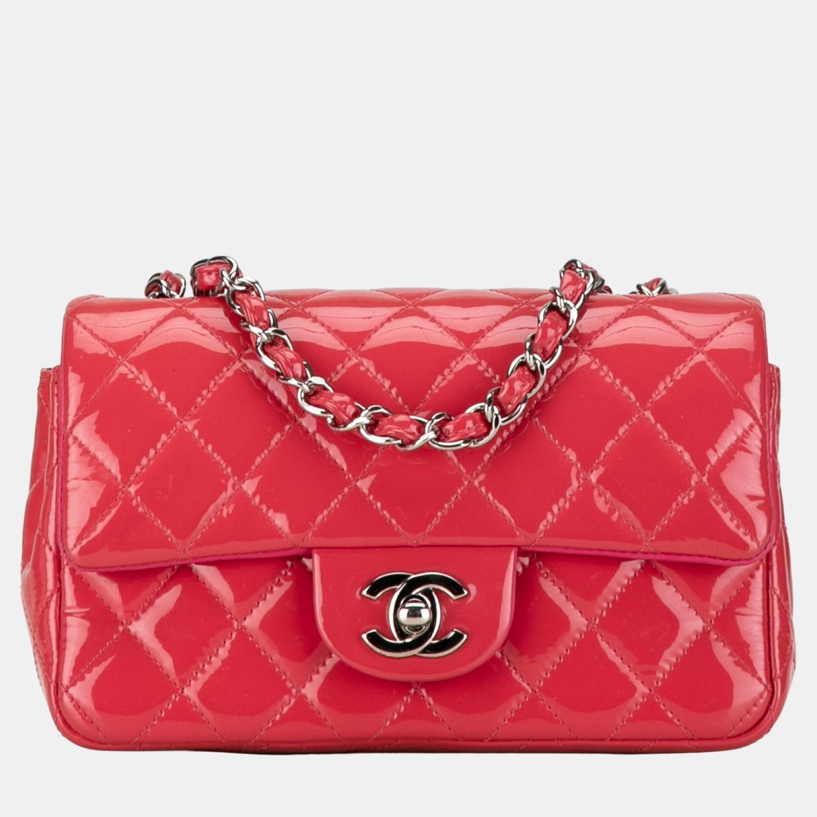 Chanel Mini-portefeuille rectangulaire rose classique à rabat simple