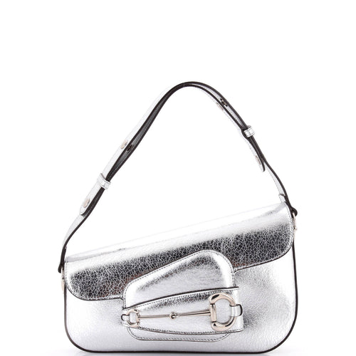 GUCCI Horsebit 1955 Asymmetric Shoulder Bag Leather Small