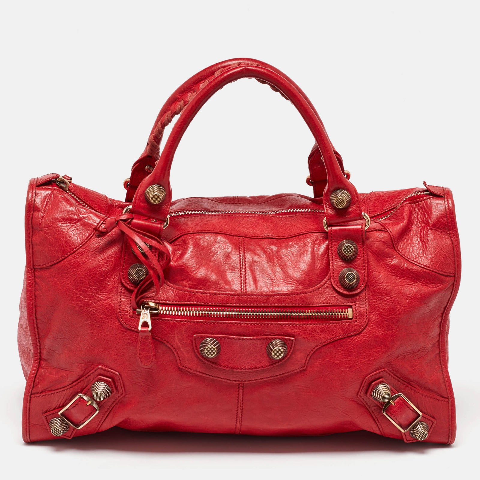 Balenciaga Rote GGH-Arbeitstasche aus Leder