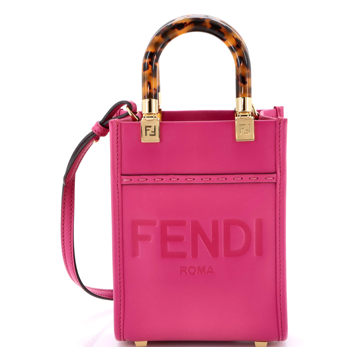 Fendi FENDI Sunshine Shopper Tote Leather Mini