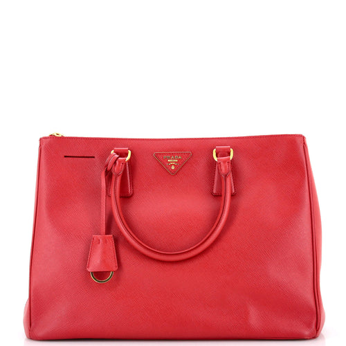 PRADA Double Zip Lux Tote Saffiano Leather Large