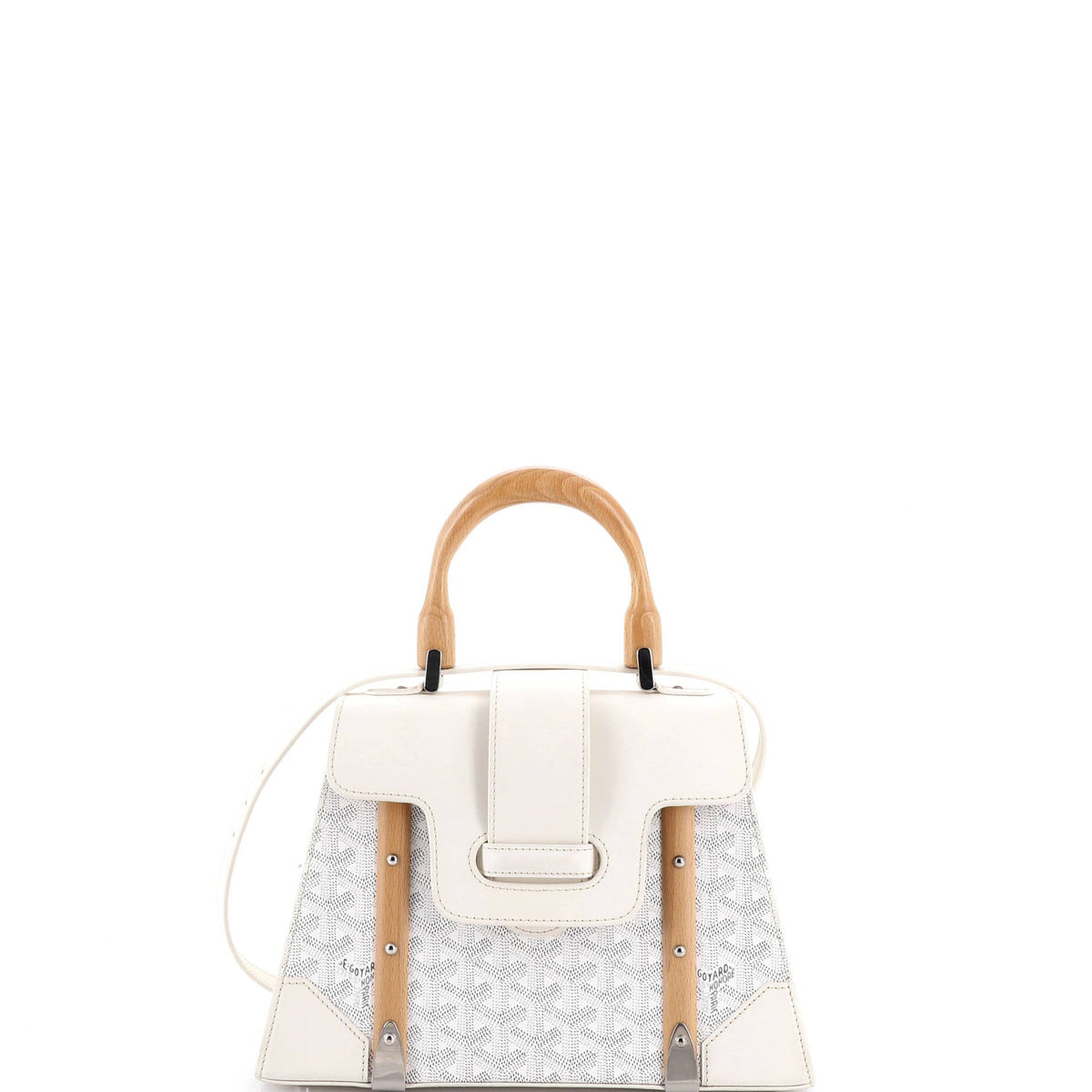 Goyard GOYARD Saigon Top Handle Bag Coated Canvas with Leather PM