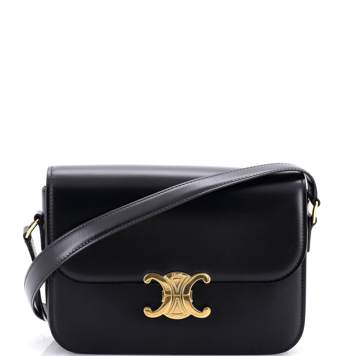 Celine CELINE Triomphe Shoulder Bag Smooth Calfskin Medium