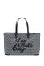 Women's I Am A Plastic Bag Zipped Motif Tote Bag in Grigio | 5050925194082