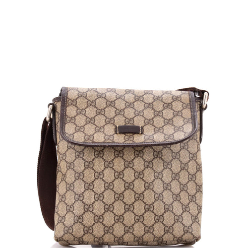 GUCCI Flap Messenger GG Coated Canvas Small