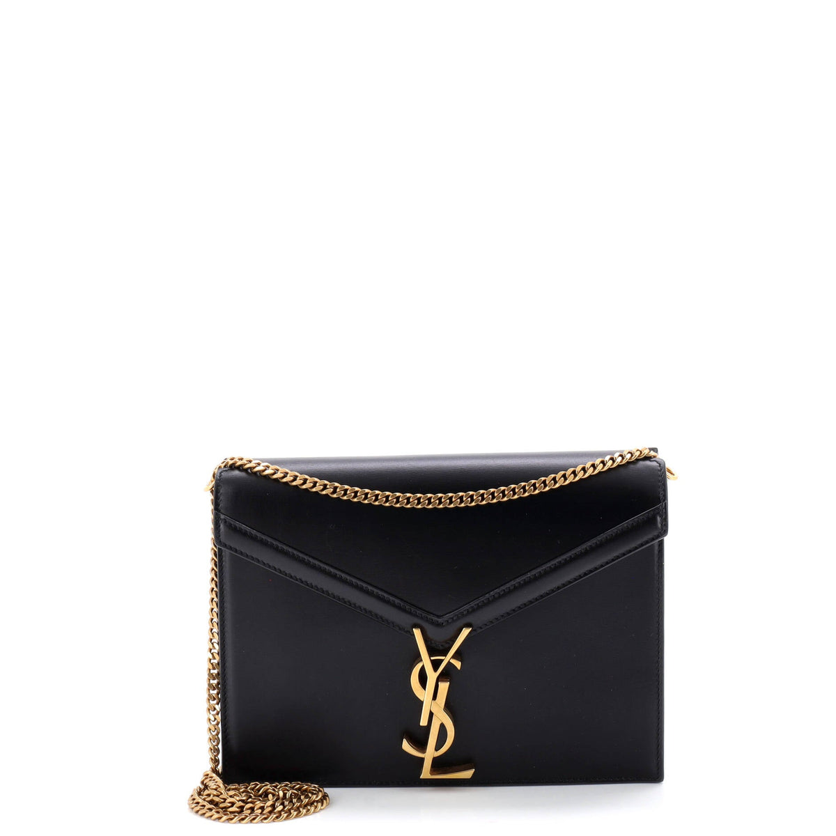 Saint Laurent Cassandra Chain Shoulder Bag Leather Small