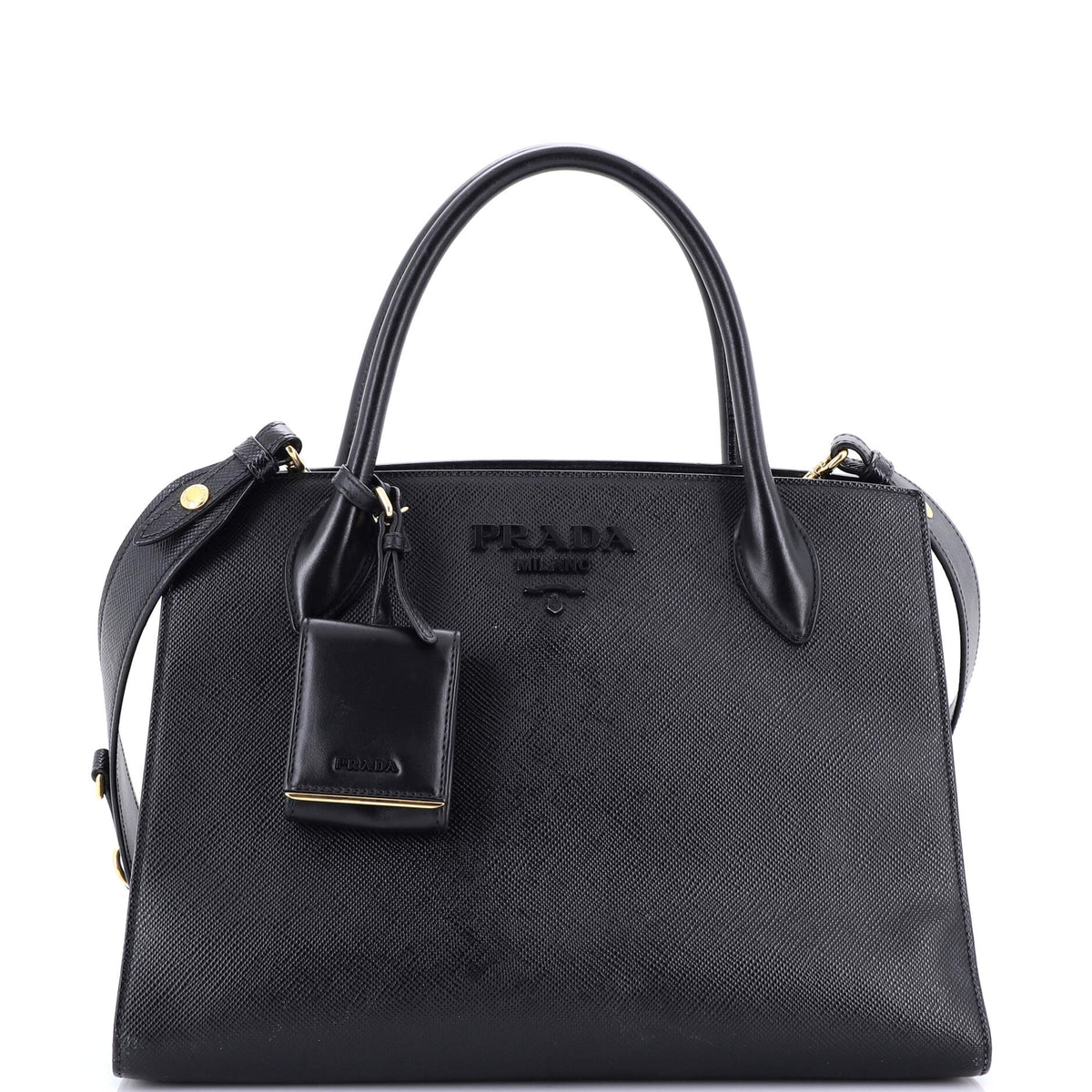 Prada PRADA Monochrome Tote Saffiano with City Calf Medium