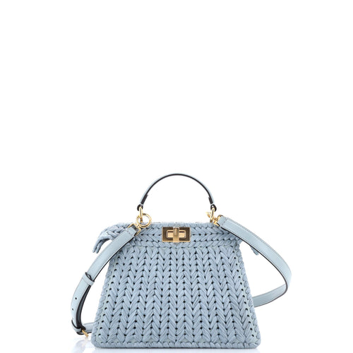 FENDI Peekaboo ISeeU Bag Raffia Small