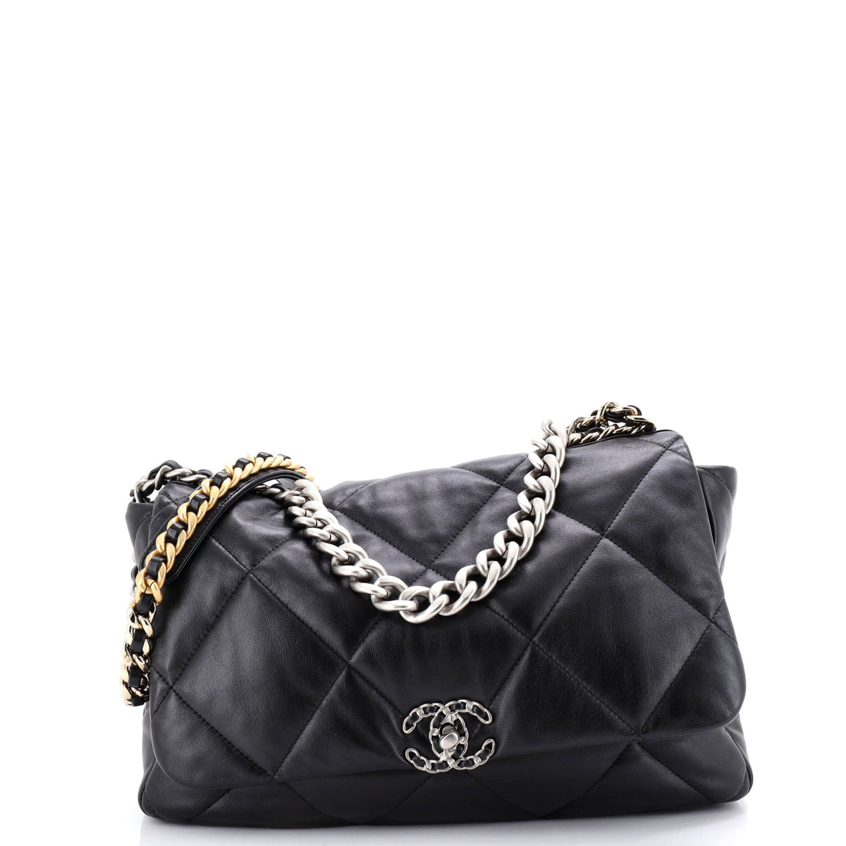 Chanel CHANEL 19 Flap Bag Quilted Leather Maxi