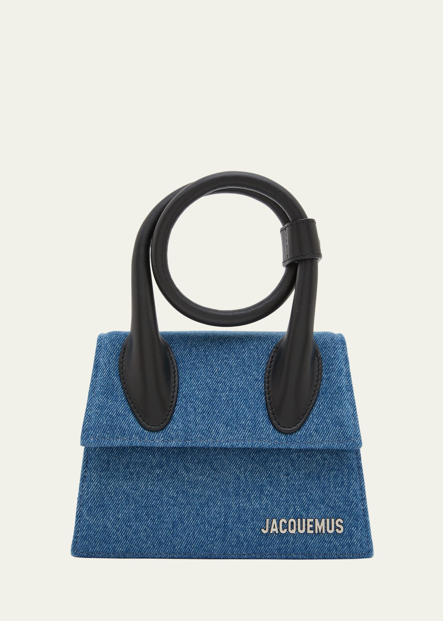 Jacquemus Le Chiquito Noeud Denim Top-Handle Bag