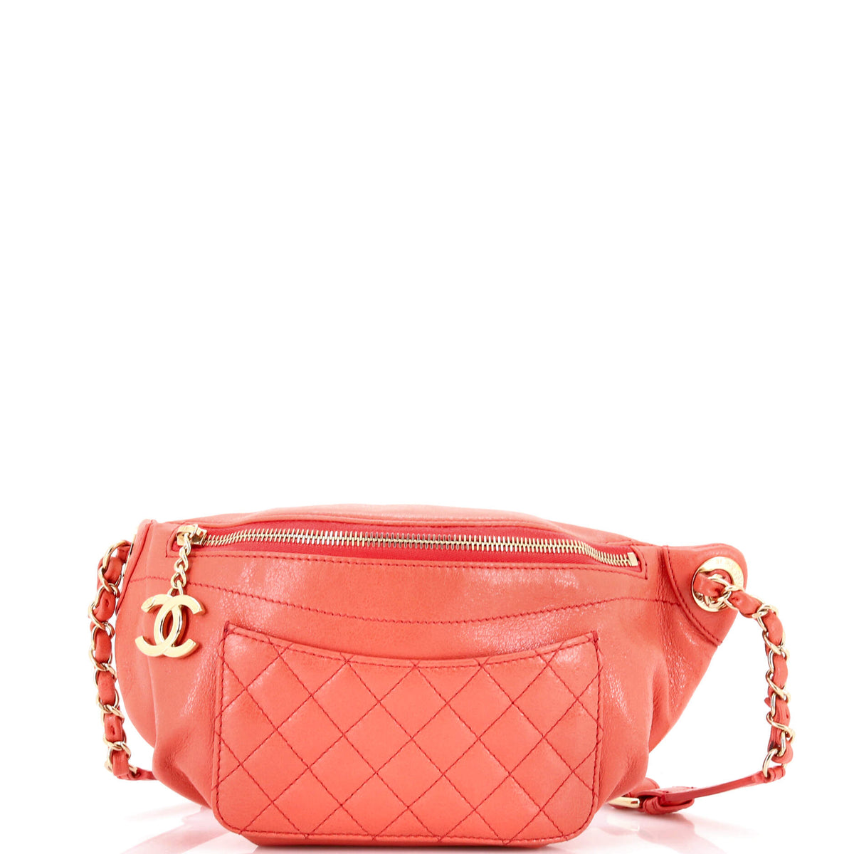 Chanel CHANEL Bi Classic Waist Bag Quilted Crumpled Calfskin