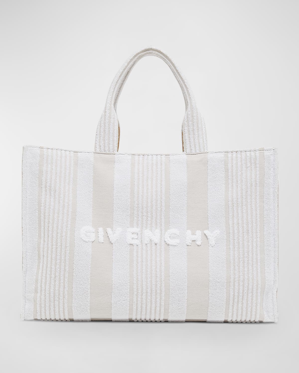 Givenchy G-Tote Medium Shopping Bag in Striped Terry Cloth Cotton