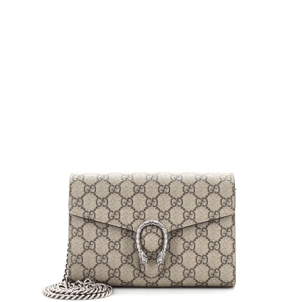 Gucci GUCCI Dionysus Chain Wallet GG Coated Canvas Small