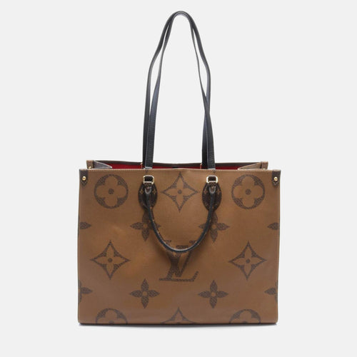 Brown Canvas GM Onthego Tote Bag