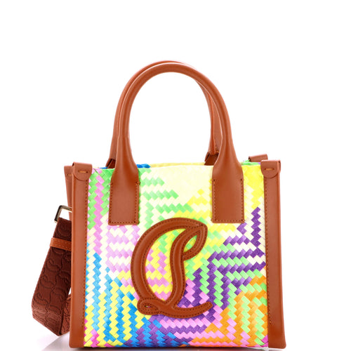 By My Side Tote Raffia with Leather Mini