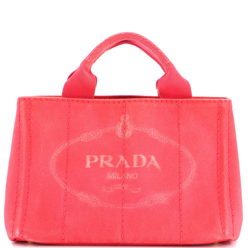 PRADA Canapa Tote Canvas Mini