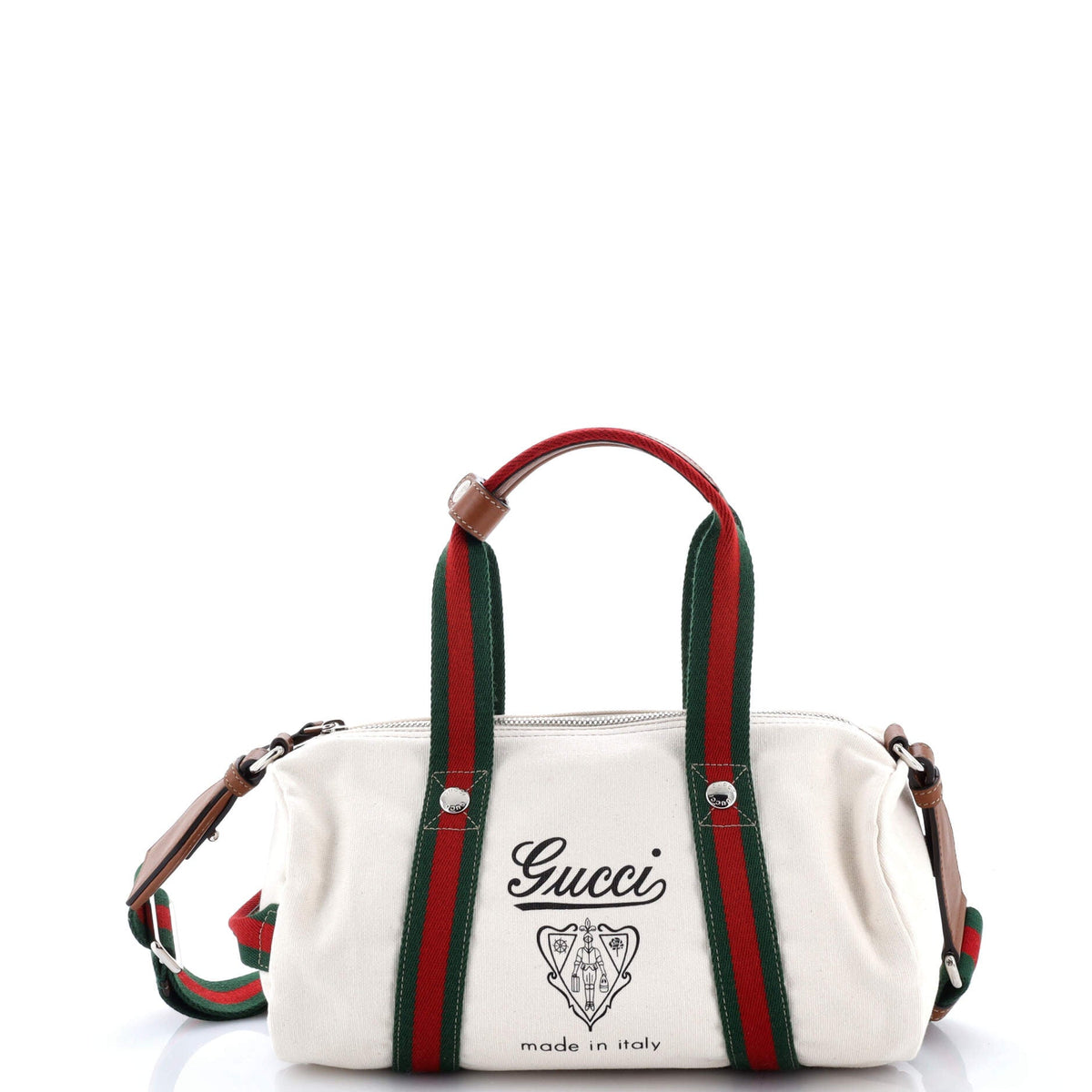 Gucci GUCCI Crest Duffle Printed Canvas Small