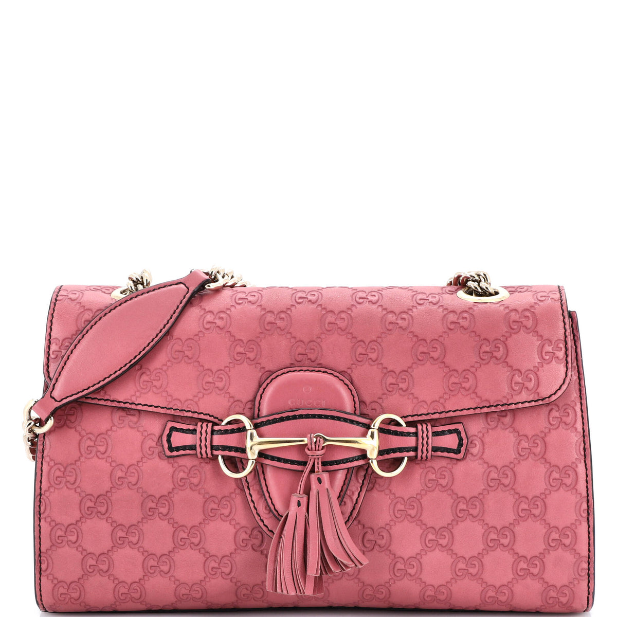 Gucci GUCCI Emily Chain Flap Bag Guccissima Leather Medium