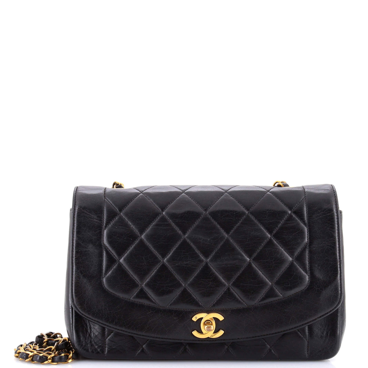 Chanel CHANEL Vintage Diana Flap Bag Quilted Lambskin Medium