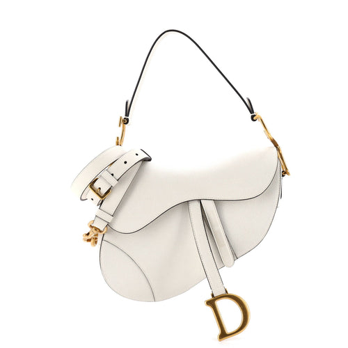 Saddle Handbag with Strap Leather Medium